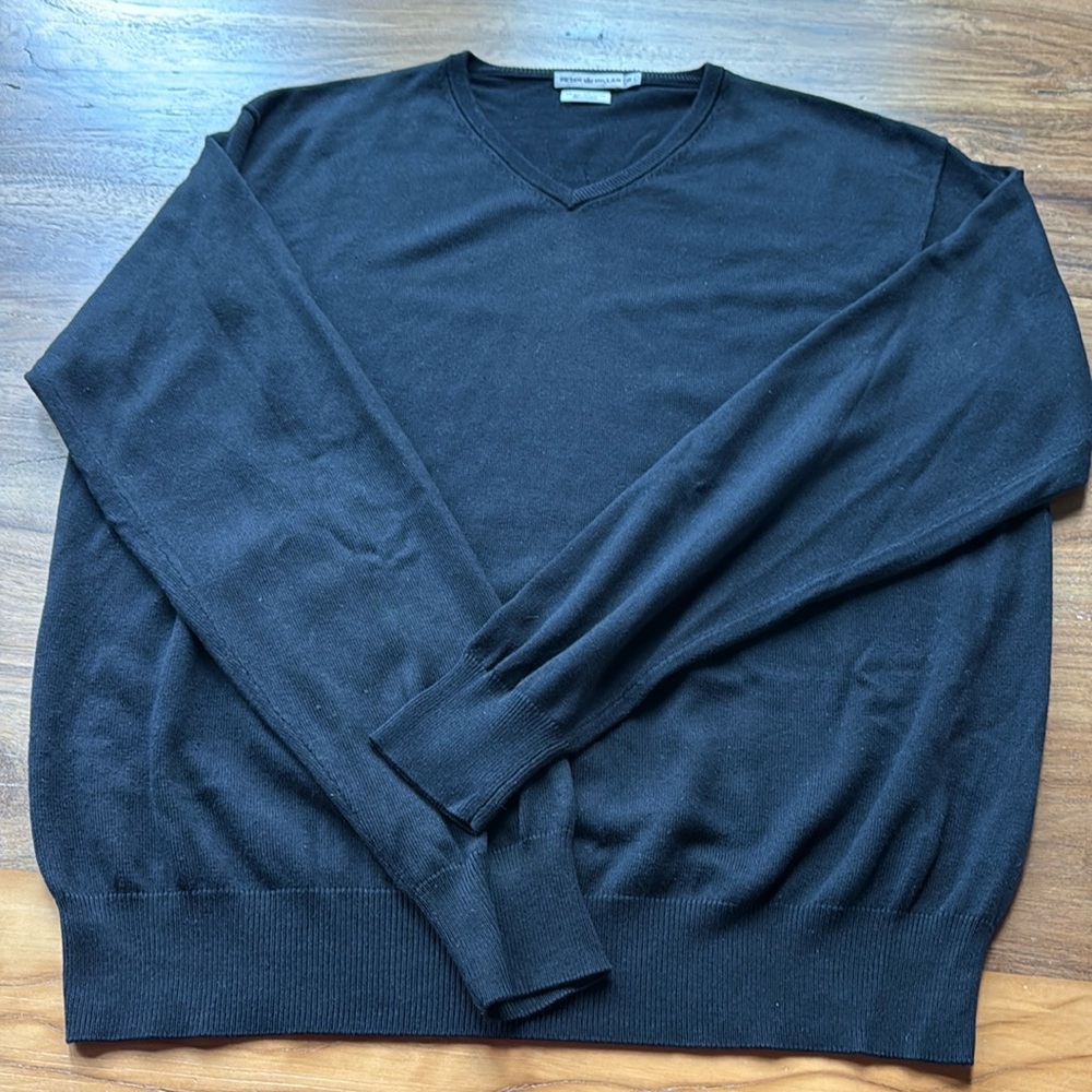 Black Peter Millar Silk/Cashmere/Cotton v-neck XL